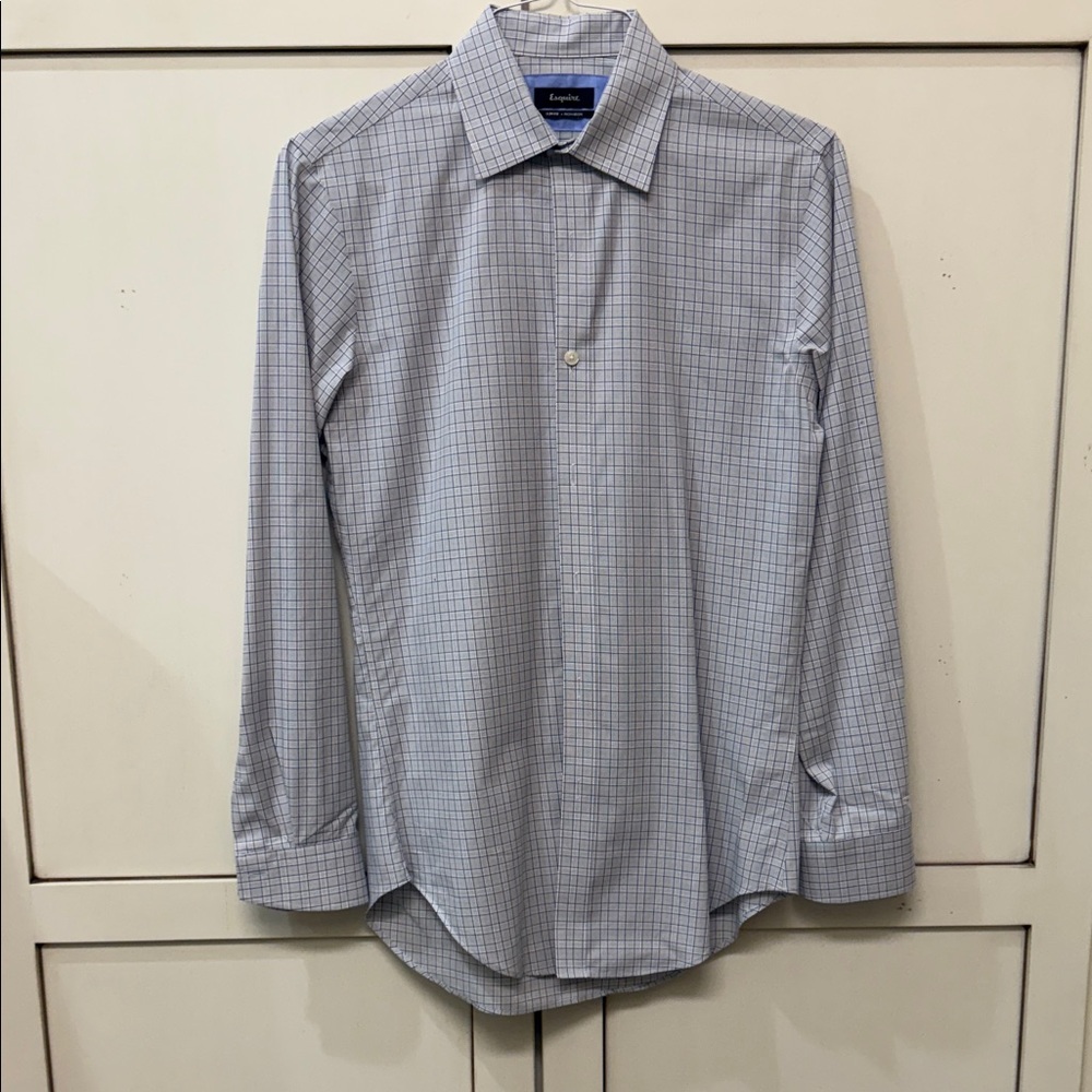 Zachary Prell Esquire slim fit Blue Checkered Dress Shirt